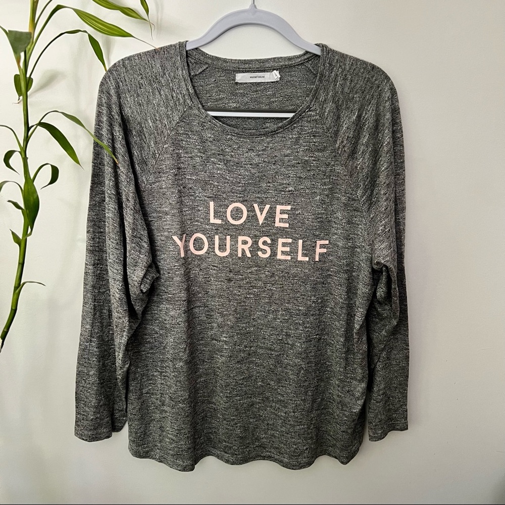 Size L Love Yourself Inspirational Positive Long Sleeve Shirt